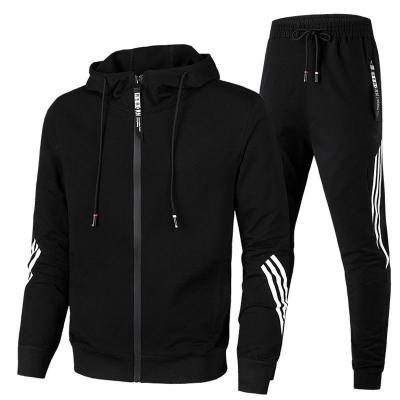 China 2022 Viable Hoodie Sweatsuit Jogging Zipper Up Custom Wear Training Jogging Casual Hoodies Set Plus Size Mens Tracksuit for sale