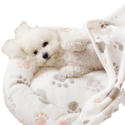 China Best Wholesale Waterproof Soothing Washable Luxury Plain Dyed Plush Elevated Pet Bed for sale