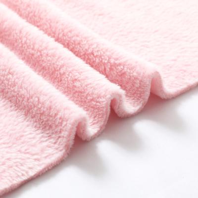 China Breathable Polyester Double Faced Flannel Fabric Wholesale In Embossing Comfortable Selling Single for sale