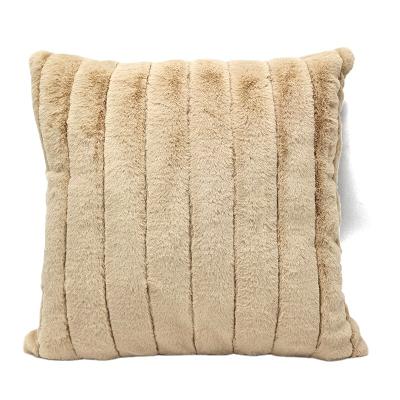 China Anti-Static Cushion Cover Throw Cushion Cover Soft Faux Fur Plush Cushion For Sofa for sale