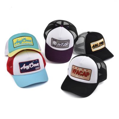 China 5 Panel Logo Printing Mesh Blank Trucker Embroidery JOINT High Quality Custom Men's Gorras Gorras Covers Hats for sale