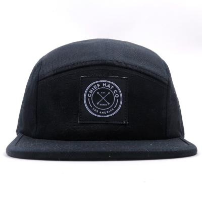 China Hot Sale JOINT Black Brim White 5 Panel Hat Wholesale for sale