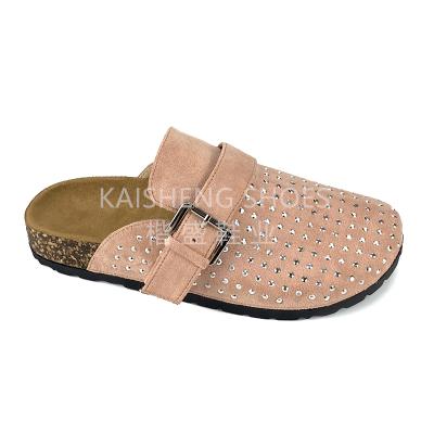 China CUSHIONING Wholesale Brand OEM Women Mules Shoes With Rhinestone Sandal For Ladies Summer Slide Slippers Diamonds Slipper Female Sandals for sale