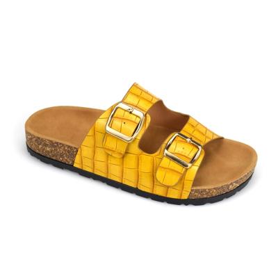 China Fashion Trend Factory Crocodile Slide Sandal For Women Double Buckle Animal Sandals Ladies Slip On Summer Slippers Shoes OEM Wholesale for sale