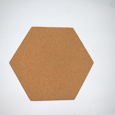 China DRAWING BOARD Hexagon Cork Message Board Cork Bullentin Board For School Office Home Decoration for sale