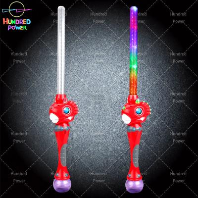 China flashing & Blow Bubble LED Bubble Light Stick Novelty Toy Red Triceratops Long Wand Outdoor Bubbles for sale