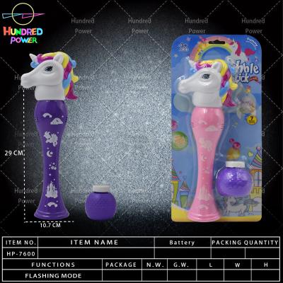 China Plastic Unicorn Bubble Wand Flasher for sale