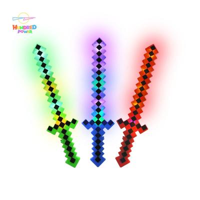 China ABS+PVC Cyber ​​World Party Oriented Light Up Toy Light Saber Party Games Led Pixel Sword Space Blaster Gun Flashing Outdoor Game for sale