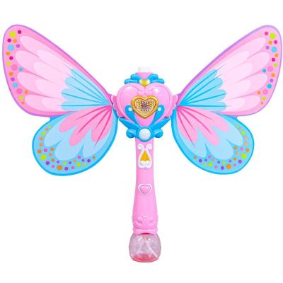 China flashing & Bubble Butterfly Bubble Flashing Musical Magic Wand for sale