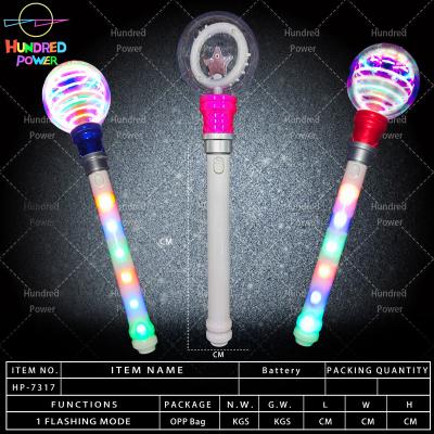 China LED Lights Manufacturers Straight Hair Color Colorful Spinning Stick for sale