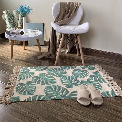 China Selling Weave Soft Warm Cotton Washable Persian Boho Bedroom Rugs Hand - Woven Area Rug For Living Room for sale