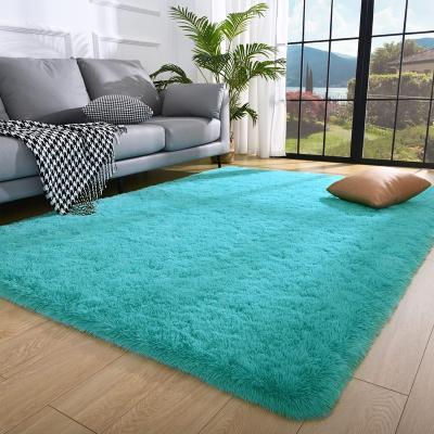 China Factory Supply Washable Modern Luxury Bedroom Rugs 100% Polyester Shaggy Rugs Plush Living Room for sale