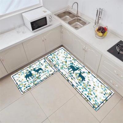 China Stain Resistant Customized 100% Dry Blanket Home Kitchen Polyester Nordic Style Printed Floor Mat for sale