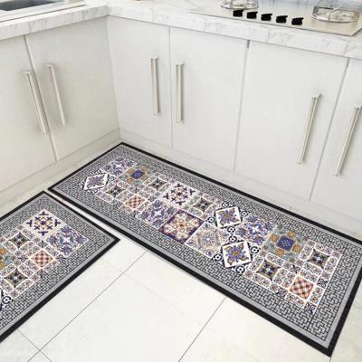 China Stain Resistant High Quality Absorbent Anti Slip Bathroom Door 100% Polyester Kitchen Rugs And Mats for sale