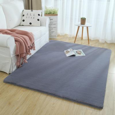 China Hot Selling Washable 100% Amazon Polyester Pile Living Room And Bedroom Rugs Faux Rabbit Fur Long Fluffy Blankets for sale