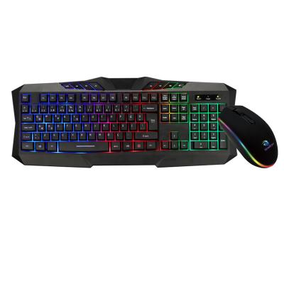 China Gaming Keyboard Mouse Set 2 in 1 Combo RGB LED Professional 104 Keys Backlit Gaming Keyboard Mouse Combo for sale