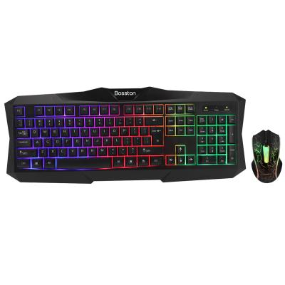 China Factory Fashion Private Tastiera PC RGB USB Keyboard and Mouse Backlit PC Gaming Waterproof for sale