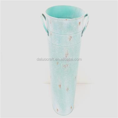 China Europe With Handle Metal Flower Bucket Tall Metal Flower Bucket for sale