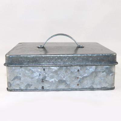 China Europe metal tin with lid metal storage box with lid tin box for sale