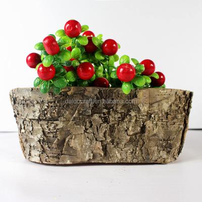 China Europe tree bark flower pot fruit bowl hot sale flower pot garden flower pots for sale