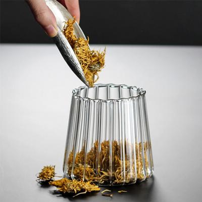 China Viable transparent creative candy coffee tea pot storage jar Japanese style Ben fruit fragrant tea for sale