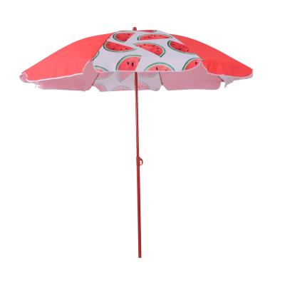 China New Design Custom Red Fruit Model Frame Outdoor Furniture Beach Umbrella Market Umbrella Outdoor Commercial for sale