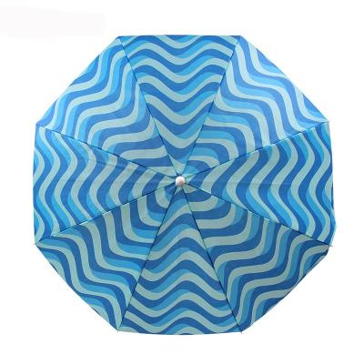 China 2022 Modern Large UV Protection Beach Umbrella Leisure Vacation Umbrella Custom Printed Stainless Steel Outdoor Parasol for sale