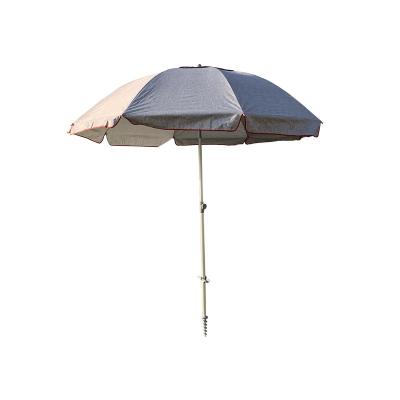 China Sun Wind Rain Make 8FT High Quality New Design Custom Style Beach Umbrella With Big Anchor And Heavy Duty Hook for sale