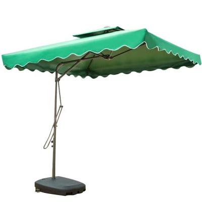 China Outdoor Large Outdoor Furniture Beach Umbrella 2.5m Double Layer Hanging Garden Patio Cantilever Sun Umbrella Restaurant for sale