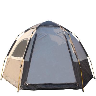 China Single Layer Camouflage / Field Large Game Hexagon Outdoor Camping Tent With Waterproof Fabric Tent for sale