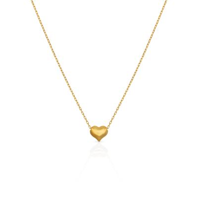 China Trendy Chris April 925 Sterling Silver 18k Gold Plated Minimalist Heart Pendant Necklace for sale