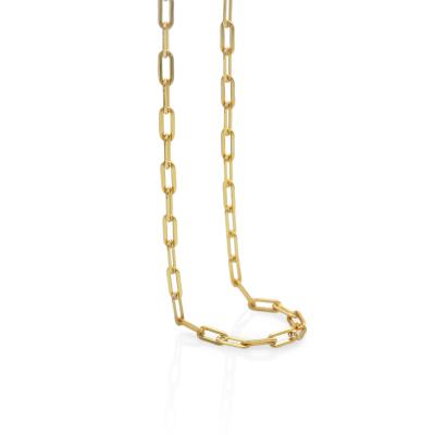 China Vintage Chris April In Stock 18K Gold Plated 925 Sterling Silver Heavy Link Chain Necklaces for sale