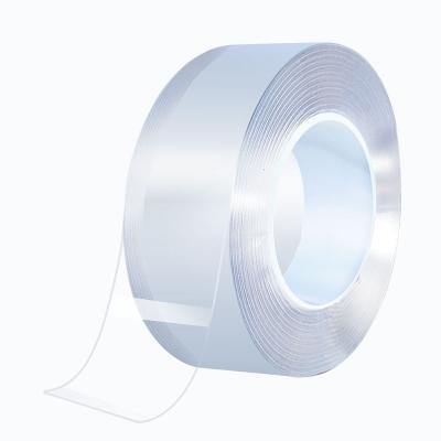 China Free Samples Waterproof Clear Bond High Double Sided Washable Nano Gel Adhesive Tape Tape For Hanging Pictures for sale