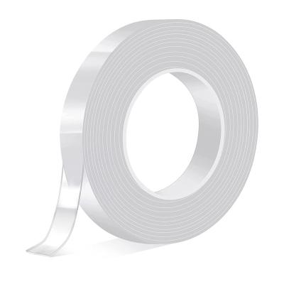 China Free Sample Suction Strong Viscosity Waterproof Odorless Reusable Acrylic Tape Nano Nano Tape 5m for sale