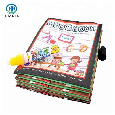 China Wonderful Gift Educational Toys Coloring Water Drawing Magic Cloth Book For Children With Pen for sale