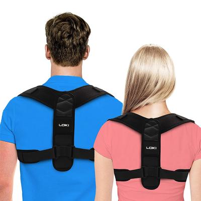 China LOKI Hot Sale Compression Breathable Back Brace Elastic Shoulder Brace Belt for sale