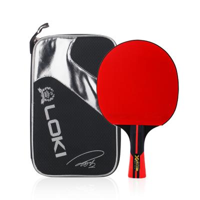 China Pure wood and ayous outdoor type plastic board X3 table tennis racket for sale