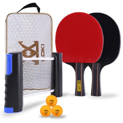 China Suitable for counterattack and defense LOKI 2racket 3ball table tennis racket wholesale custom table tennis for sale