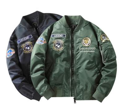 China QUICK DRY custom 45P vintage outwear pilot jacket embroidered MA2 bomber jacket nylon slim fit flight jacket for sale