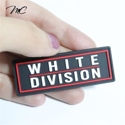 China Viable Custom PVC Patches Apparel Logo Badge Rubber Patch Heat Press Iron On for sale