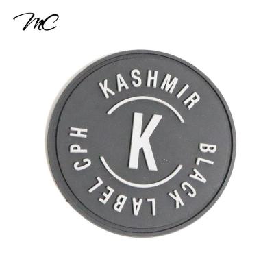 China Viable Custom Black Rubber Seam On Badge 3d Embossed Silicone PVC Label Rubber Patch With Logo For Shoes Hat Handbag Apparel Fabric for sale