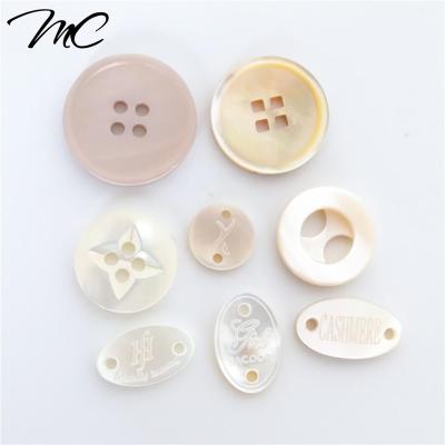 China Shell Shirt Buttons Custom Sewing Natural Viable Logo Button, Resin Button, Polyester Button for sale