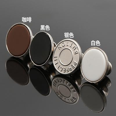 China 17mm high quality stock metal washable accessories buttons and waist rivets for jeans clothing for sale