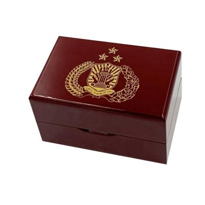 China Handmade Custom Design Luxury Wooden Ring Gift Box Wedding With Customer Logo for sale