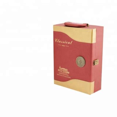 China luxury handmade leather wine box and accessories/leather wine carrier for sale