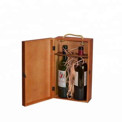 China Simple handmade antique wooden wine box for sale