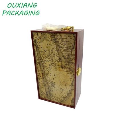 China Handmade Custom Design Factory Wholesale Stock Luxury Wooden Wine Packaging Box for sale