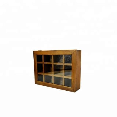 China Handmade tea vending wooden box with transparent window for sale