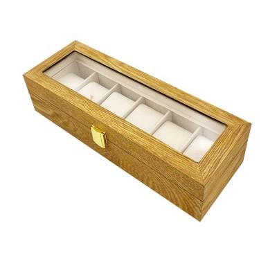 China Handmade Custom Design Luxury Wooden Running Watch Box For 6 Slots for sale