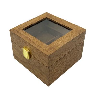 China Luxury Black Walnut Wooden Watch Gift Box Handmade Hot Sale New Design for sale